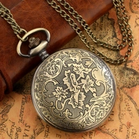 To My Groomsman - Thank You Pocket Watch | Vintage Bronze & Black Quartz Timepiece | Wedding Gift Clock