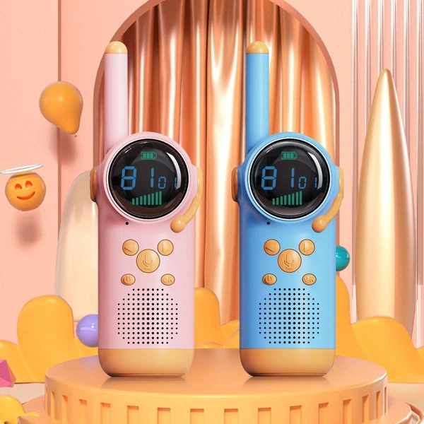 2024 Mini Handheld Kids Walkie-Talkie | 3km Range UHF Toy | Perfect Christmas Diwali Gift for Children