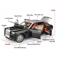 Che Zhi rolls royce Diecast Model Cars Phantom Front Wheel Steering Custom Model Car Simulation Diecast Toys for Kids