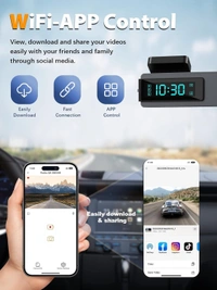 4K Dash Cam with Front and Back Dual Lens | 4K + 1080P Car DVR with WiFi, G-Sensor & Loop Recording