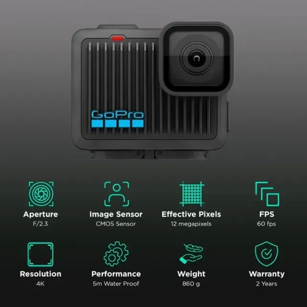 GoPro HERO 4K Compact Waterproof Action Camera – 4K, Touchscreen, 12MP Go Pro 
