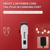 Kemei Electric Hair Clipper KM-809A Barber Trimmer With LCD Professional Hair Clipper Ceramic Blade Cordless Trimmer for men