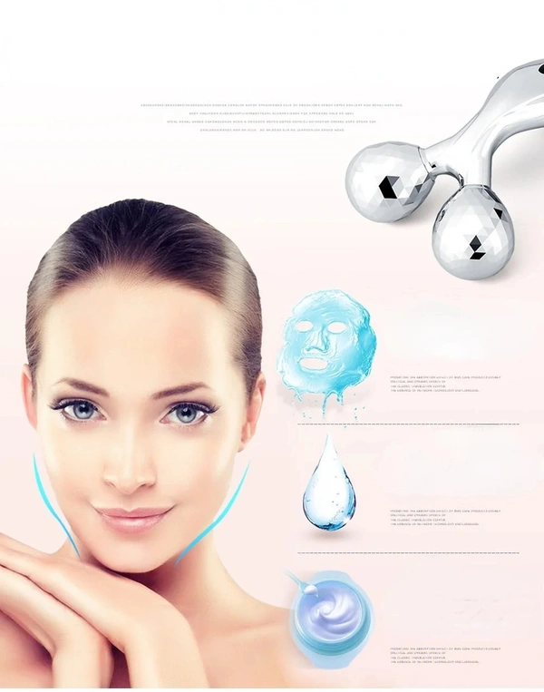 3D Roller Massager Face Massage Y Shape 360 Rotate Thin Face Body Shaping Relaxation Lifting Wrinkle Remover Facial Massager