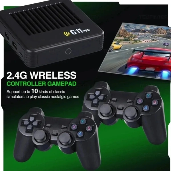 G11 Pro 4K HD Video Game Console 2.4G Wireless Controller Emuelec4.3 S905X2 Dual System Family Gamebox Built-in  Game