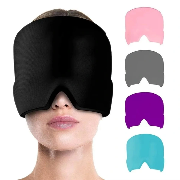 Migraine Relief Hat | Hot & Cold Compress Ice Pack Gel Eye Mask for Effective Migraine Therapy