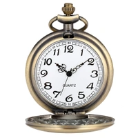 To My Groomsman - Thank You Pocket Watch | Vintage Bronze & Black Quartz Timepiece | Wedding Gift Clock