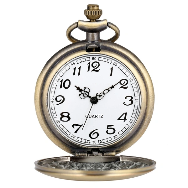 To My Groomsman - Thank You Pocket Watch | Vintage Bronze & Black Quartz Timepiece | Wedding Gift Clock