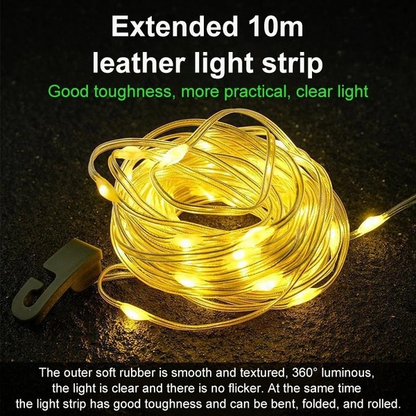 MH8208 PC Transparent Gemstone Outdoor Camping Light | Multifunctional Atmosphere String Light & Mobile Charger