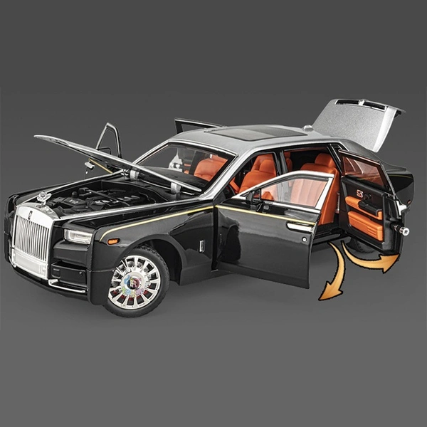 Che Zhi rolls royce Diecast Model Cars Phantom Front Wheel Steering Custom Model Car Simulation Diecast Toys for Kids