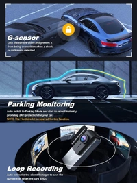 4K Dash Cam with Front and Back Dual Lens | 4K + 1080P Car DVR with WiFi, G-Sensor & Loop Recording