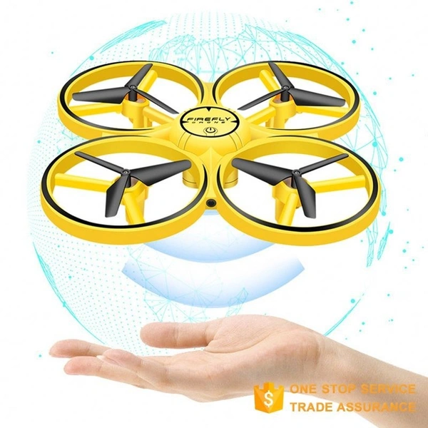 Tracker CX-50 Mini UFO Quadcopter RC Drone | Infrared Induction Hand-Control Toy with LED Lights for Kids & Beginners