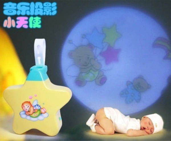 Little Angel Baby Sleep Star Projector with Star Light Show and Music (Colour May Vary)