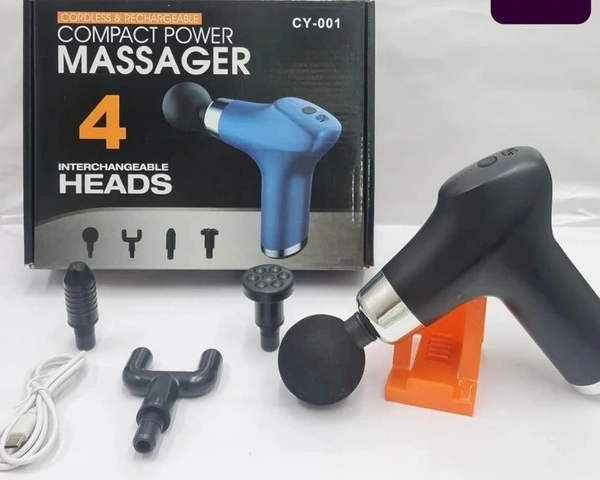 CY-001 Rechargeable Small Facial Gun Deep Tissue Massager - 6 Speed Settings