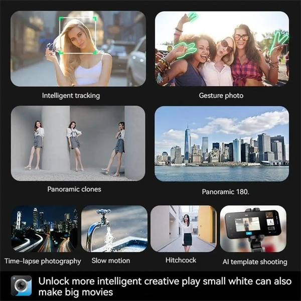 Q18 Desktop Gimbal Selfie Stick Tripod Stabilizer With Fill Light Remote Following Foldable For IPhone Xiaomi Live Broadcast