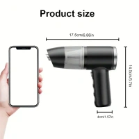 Portable cordless handheld vacuum cleaner, cyclonic aspirated car vacuum cleaner, combined blow and suction, rechargeable powerful car/office/home vacuum cleaner - 1