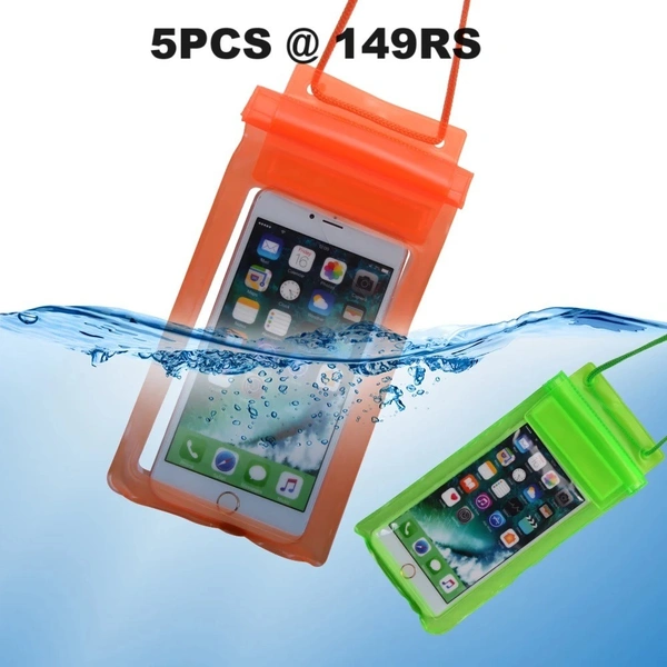 Universal Waterproof Case Cover Rain Poly ( Pack of 5)