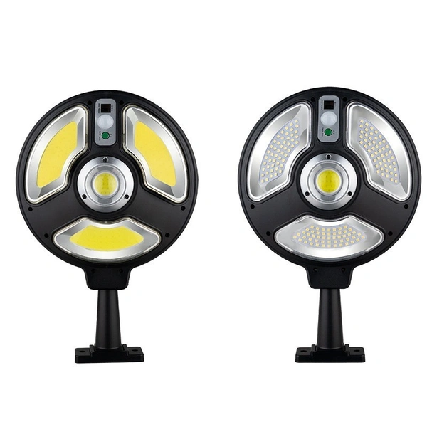 Jortan Round Shape Outdoor LED Solar Charging WorkLight | Remote Control, Motion Sensor, Super Bright Solar 