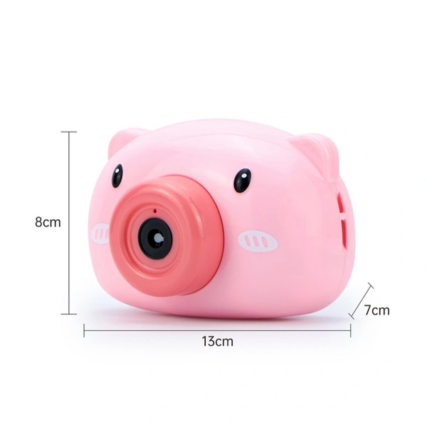 Electric Automatic Bubble Machine with Soap Water Maker Toys Cartoon Animal Pig Bubble Camera