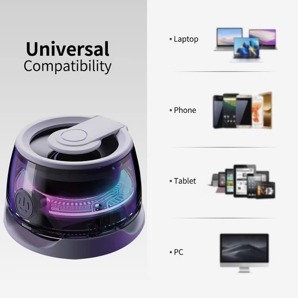 DY100 Portable Magnetic Speaker | Superior Bass Quality | Colorful Lights