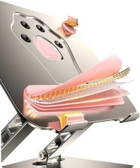 Aluminum Adjustable Ergonomic Laptop Stand – Foldable, Portable & Heat Dissipation