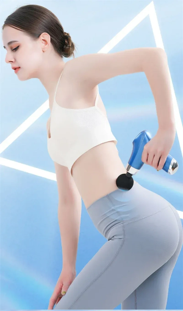 CY-001 Rechargeable Small Facial Gun Deep Tissue Massager - 6 Speed Settings