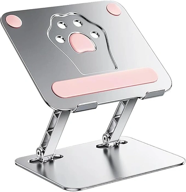 Aluminum Adjustable Ergonomic Laptop Stand – Foldable, Portable & Heat Dissipation