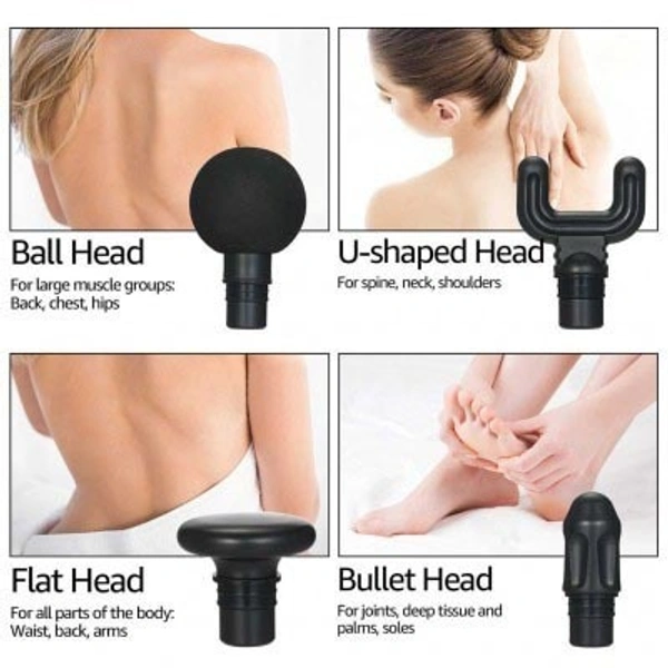 CY-001 Rechargeable Small Facial Gun Deep Tissue Massager - 6 Speed Settings