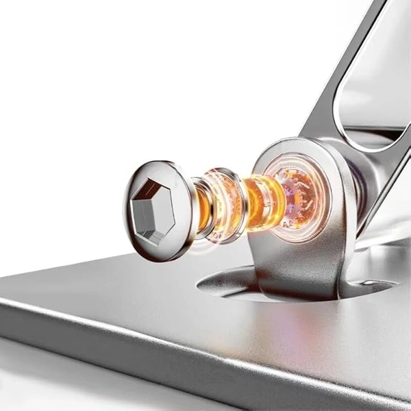 Aluminum Adjustable Ergonomic Laptop Stand – Foldable, Portable & Heat Dissipation