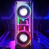 ELECTROPRIME Compatiable for WK D45 10W Dual Speaker Transparent Mecha Bluetooth Speaker