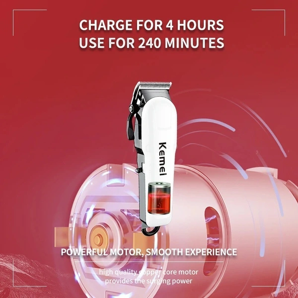 Kemei Electric Hair Clipper KM-809A Barber Trimmer With LCD Professional Hair Clipper Ceramic Blade Cordless Trimmer for men