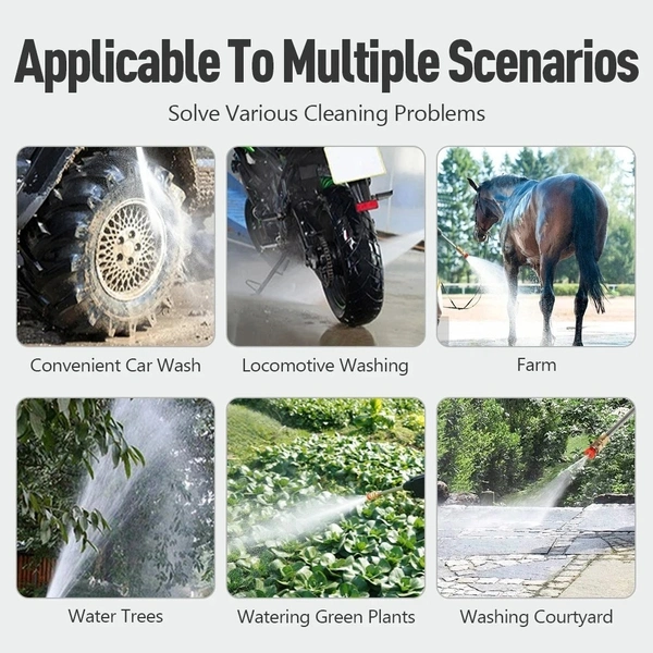Portable Car Cordless Wash Water Gun 48V 9000mAh 15000rpm High Pressure Lithium Battery Pump Auto Wash Machine car wash