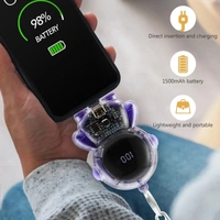 Astronaut Powerbank Spaceman Mini Spare Battery Mobile Power Bank | 1500mAh Portable Charger with Digital Display - TYPE-C