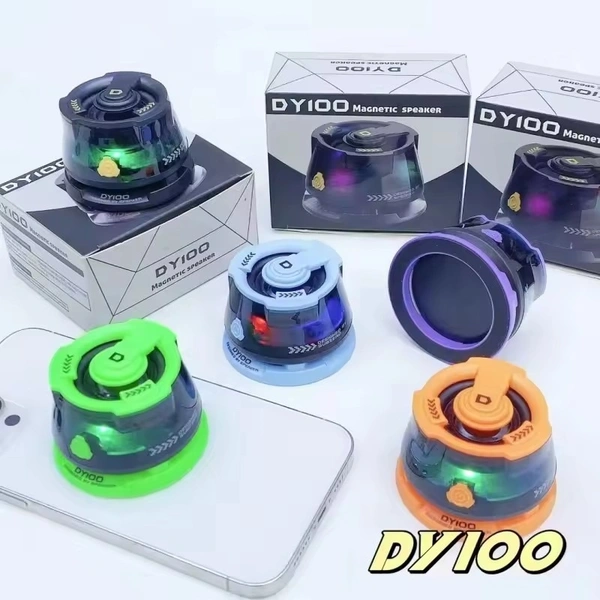 DY100 Portable Magnetic Speaker | Superior Bass Quality | Colorful Lights