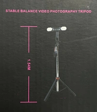 Selfie Stick L18 with Tripod - 360° Pan & Tilt, Hand Stabilizer, Beauty Fill Light, Bluetooth Remote Control, Extendable & Adjustable