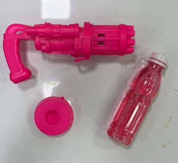 Electric Bubble Gun Toy with Bubble Liquid, Battery & Bottle – High-Speed Bubble Blower for Kids & Parties