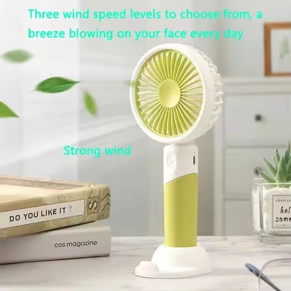 USB Rechargeable Fan Mini Handheld Fan with Phone Holder Multi function Portable Usb Fan