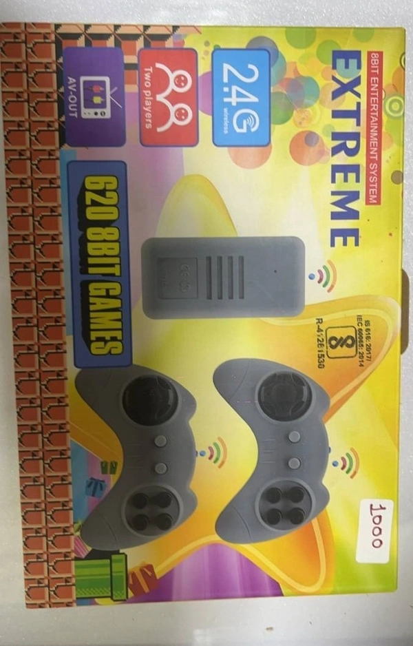 620 Built-in Classic 8-Bit Games Console – 2.4G Wireless, AV-Out, Plug & Play, Two-Player