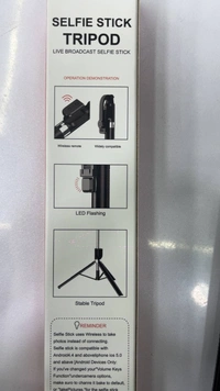 Selfie Stick Tripod – Wireless Remote, LED Flash, Stable & Portable