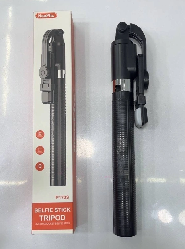 Selfie Stick Tripod – Wireless Remote, LED Flash, Stable & Portable