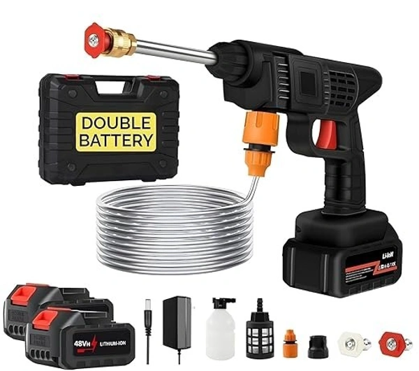 Cordless High-Pressure Car Washer Gun | Portable Pressure Cleaner for Car, Bike, Home & Garden
