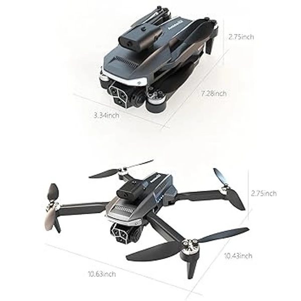N611 Folding Drone – HD Dual Camera, Brushless Motor, 360° Obstacle Avoidance
