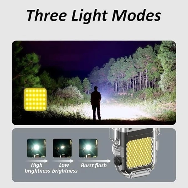 Rechargeable Coil Lighter with LED Light – Windproof, USB Charging, Camping & Outdoor Use
