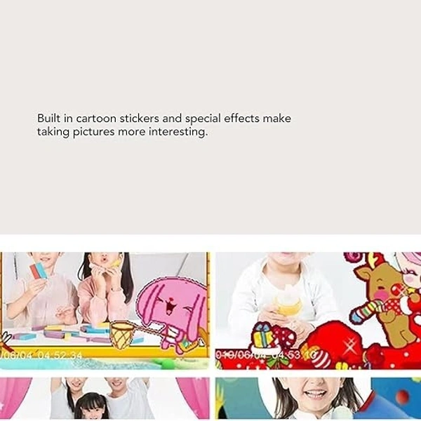 Kids Digital Camera, Toddler Camera, Kid Camera with 2 Inch Screen Camera for Kids, Toys for above3 to 12 Years Old-with SD Card