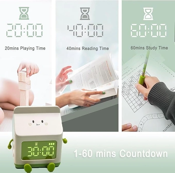 Milk Box Digital Alarm Clock – Large LED Display | Temperature Display | Rechargeable & Stylish