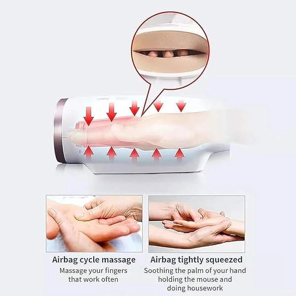 USB Rechargeable Hand Massager with Heating & Acupressure – Relieve Hand Numbness & Muscle Tension