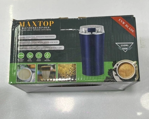 Maxtop Blender & Grinder – 300W Powerful Motor, Variable Speed, Low Noise, 250ml for Coffee Beans, Spices & Nuts