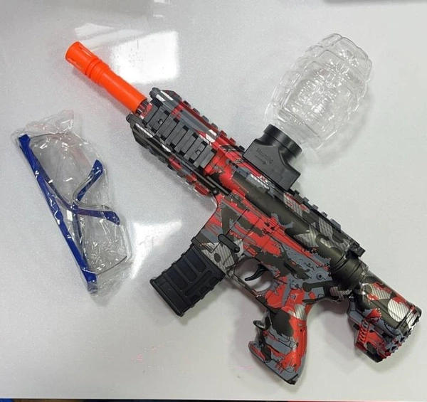 Electric M416 Water Gun Small Balls Blaster, Continuous Shooting, 55 Feet Range, Battery-Powered