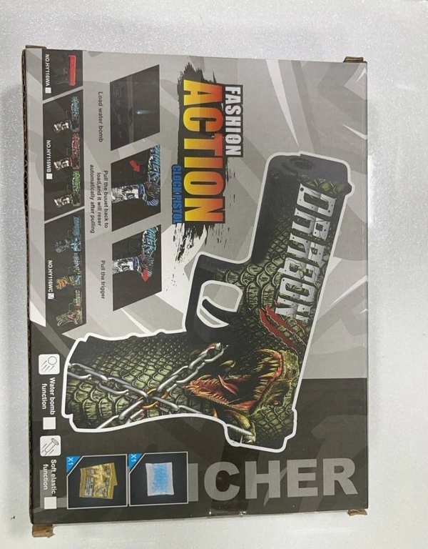 Long-Range Shooting Clock Pistol – Action Toy for Kids & Adults
