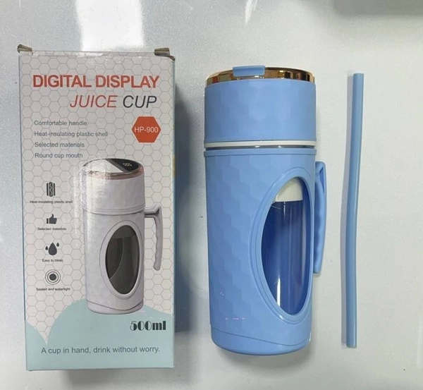 Digital Display Juice Cup 500ml | Portable Electric Blender