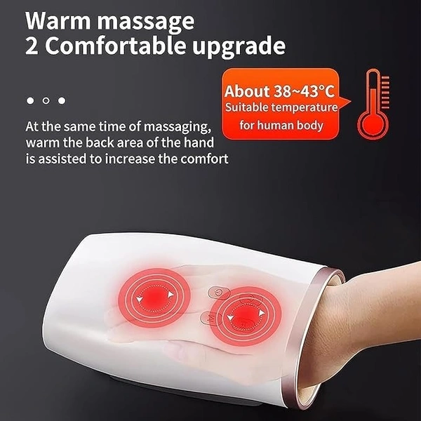 USB Rechargeable Hand Massager with Heating & Acupressure – Relieve Hand Numbness & Muscle Tension